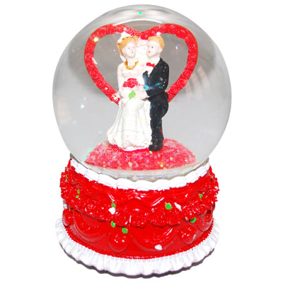 "Musical Globe with Couple -01-code007 - Click here to View more details about this Product